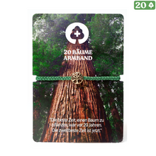 Lade das Bild in den Galerie-Viewer, 20 Bäume Armband - Gold Grün