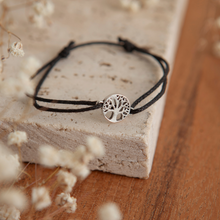 Lade das Bild in den Galerie-Viewer, 5 Bäume Armband - Silber Schwarz