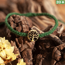 Lade das Bild in den Galerie-Viewer, 20 Bäume Armband - Gold Grün