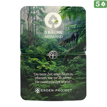 Lade das Bild in den Galerie-Viewer, 5 Bäume Armband - Silber Grün