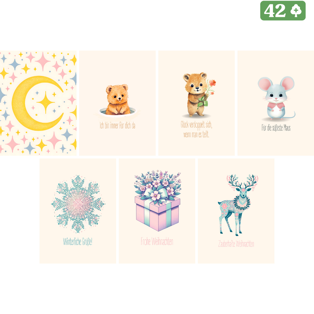 Greet&Grow / 7.0 Kollektion / XMAS / 7 Motive / 42stk.